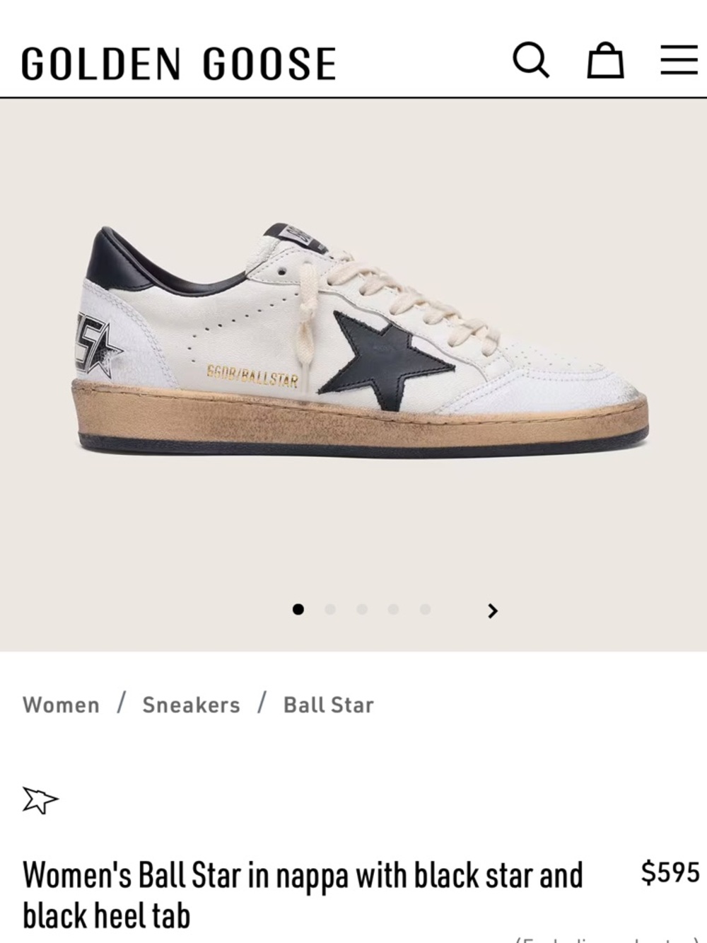 Golden Goose Ball Star Sneakers - Picture 2 of 2
